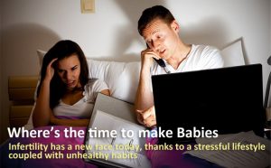 Infertility has a new face today, thanks to a stressful lifestyle coupled with unhealthy Habits