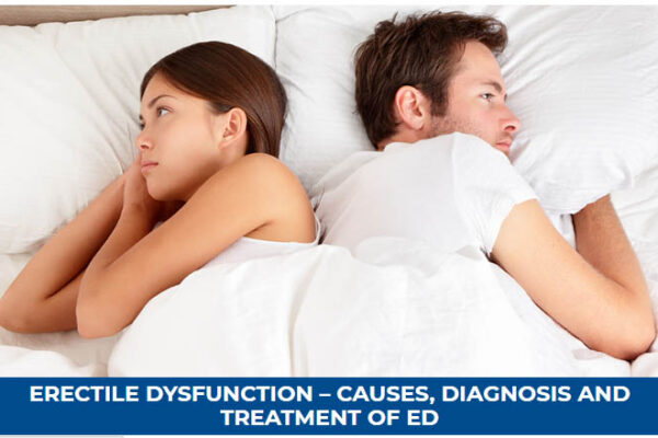 ERECTILE DYSFUNCTION – CAUSES, DIAGNOSIS AND TREATMENT OF ED